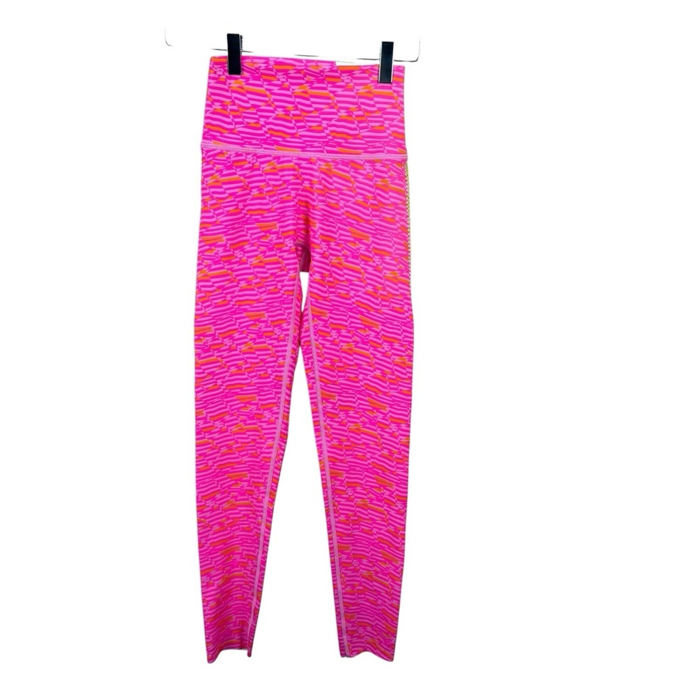 Aerie Offline Goals‎ 7/8 Pink Orange Leggings Size XS NWT